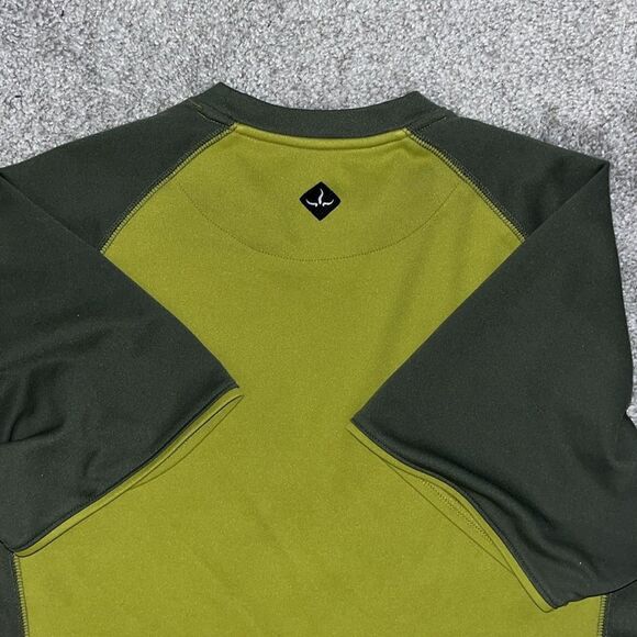 Vintage PrAna Transverse Performance 2 Tone Green Yoga Raglan Sleeve T Shirt L - Picture 3 of 4